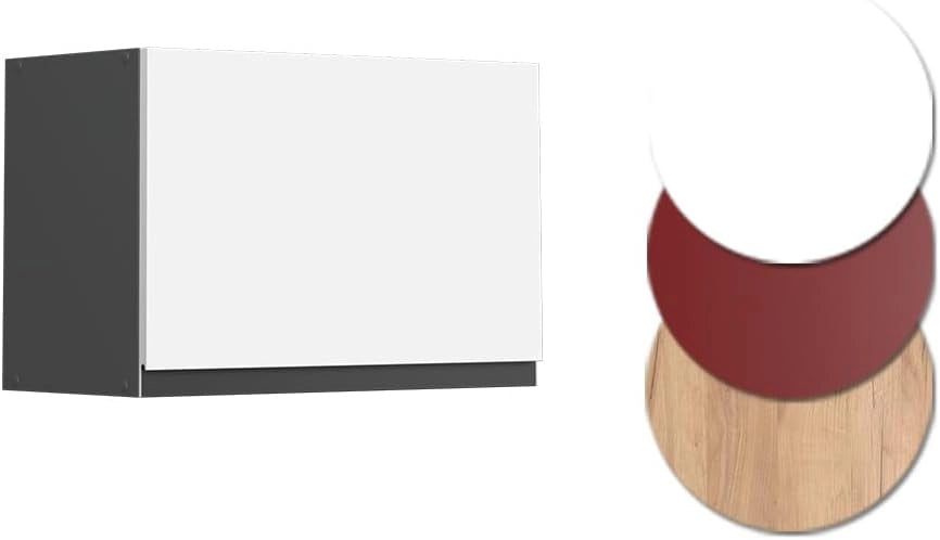 Pensile da cucina R-Line, Bianco, 60 cm Forma a J, piatta, per la libera combinazione all'interno di sistemi cucina modulari