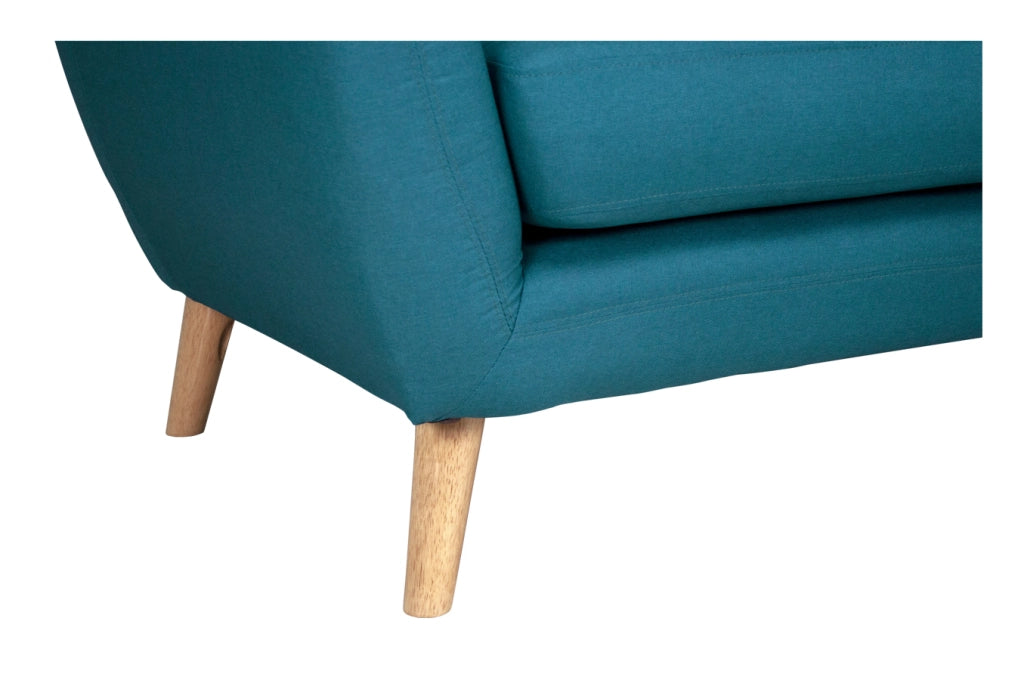 Divano 2 posti in tessuto blu petrolio dallo stile scandinavo - Emily - DI-EM272P