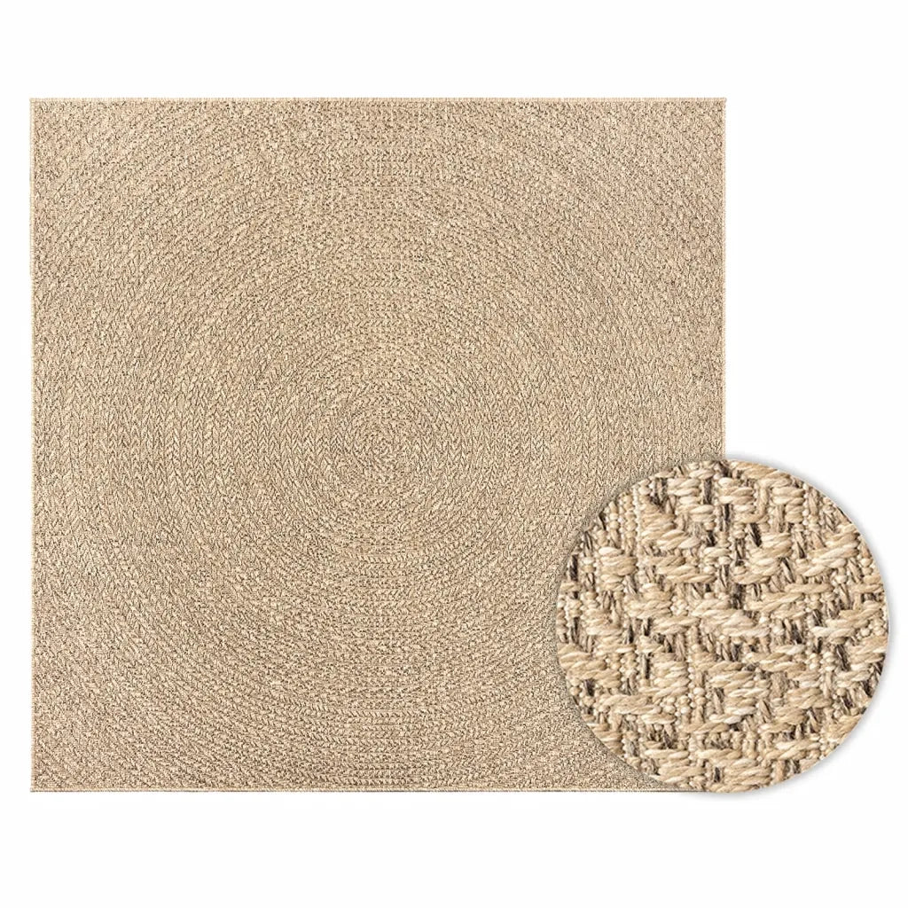 vidaXL Tappeto ZIZUR 200x200 cm Aspetto Iuta per Interni ed Esterni