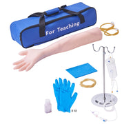 Kit Braccio per Pratica e Formazione Venipuntura LD-HS2 in PVC e Acciaio Inox con Supporto Regolabile e Borsa
