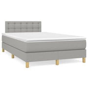 Giroletto a Molle con Materasso Grigio Chiaro 120x190cm Tessuto 3269800