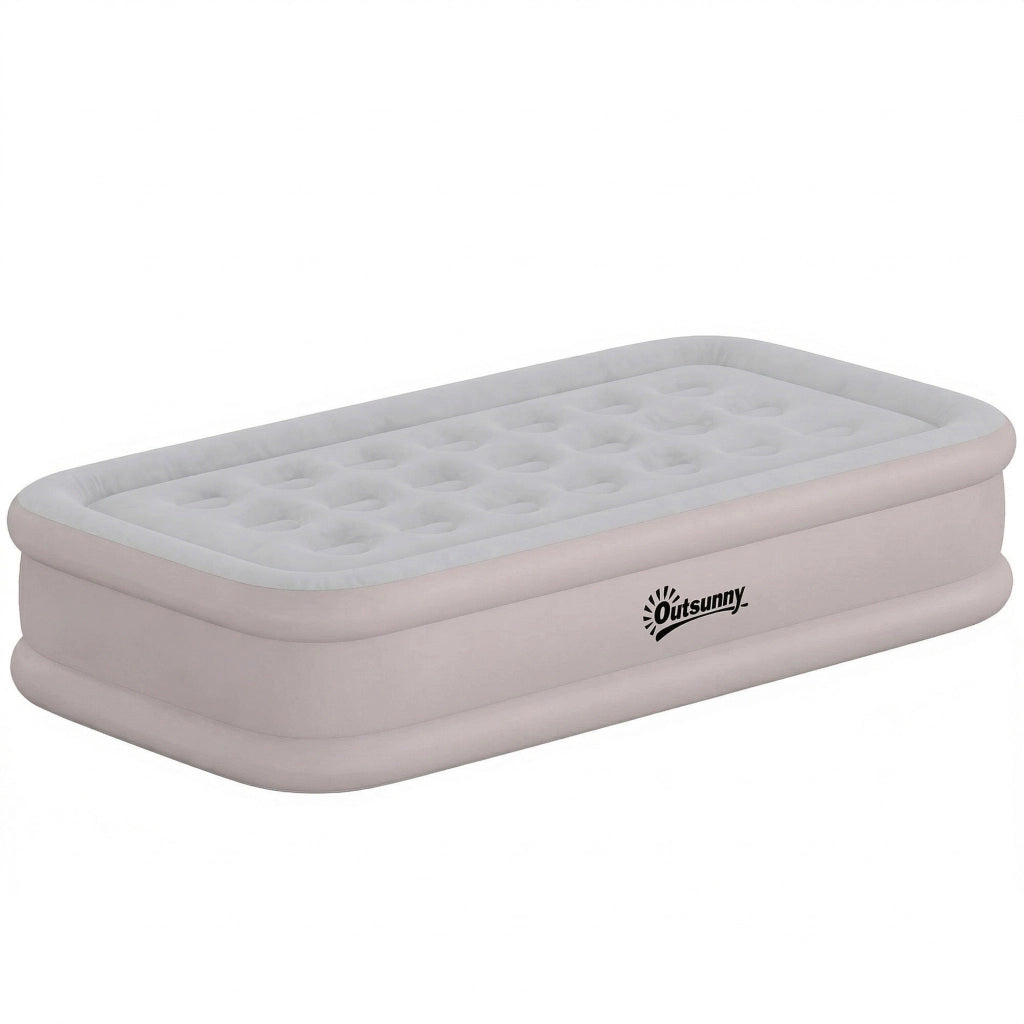 Materasso Gonfiabile Singolo Pieghevole con Pompa ¨C zephmum ¨C Caqui 190x97x39 cm