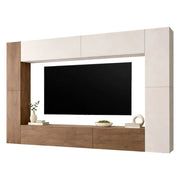 Mobile Soggiorno Hadara, Parete Attrezzata 8 Ripiani, Beige