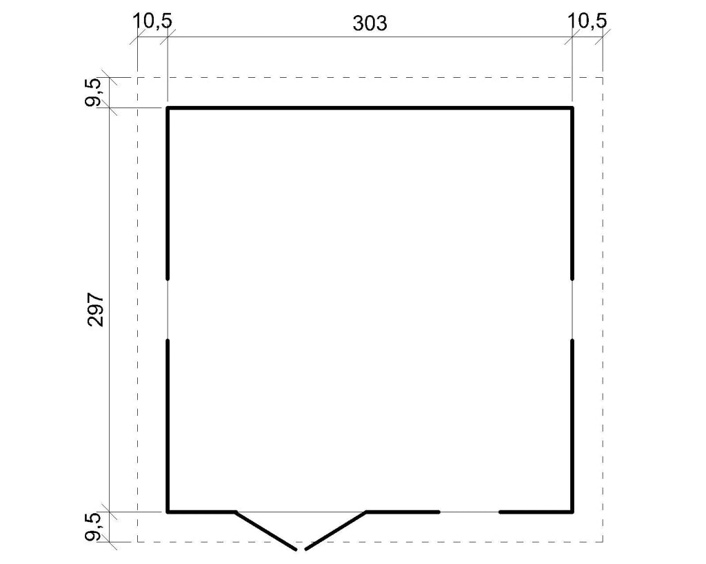 TIMBELA M335+M335G Casa da giardino in legno naturale CON PAVIMENTO IMPREGNATO A226x316x324 cm/9 m²