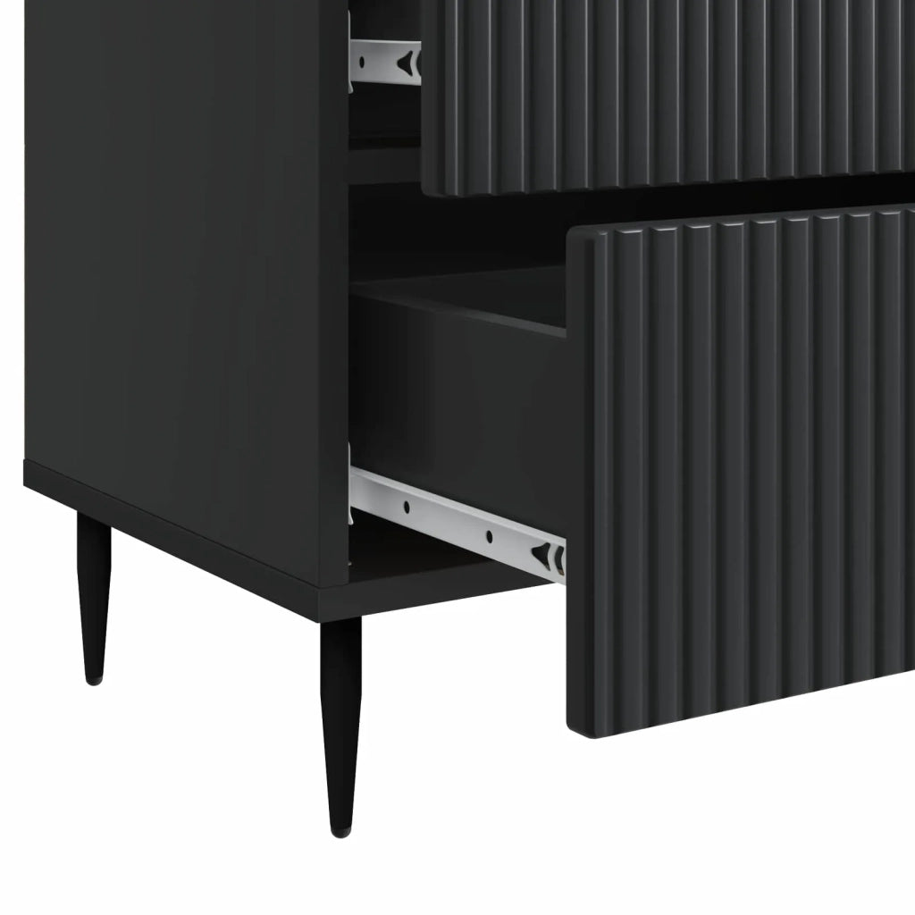 Armadio da Notte Nero 62 x 34,5 x 47,5 cm Legno ingegnerizzato 894776