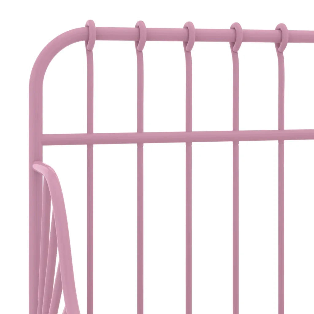 Giroletto Estendibile-Struttura Letto Rosa in Metallo 80x130/200 cm