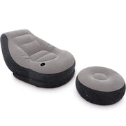 Trade Shop - Poltrona Lounge 99x130x76 Cm Con Poggia Piedi 64x28 Cm Con Porta Bicchiere 68564 -