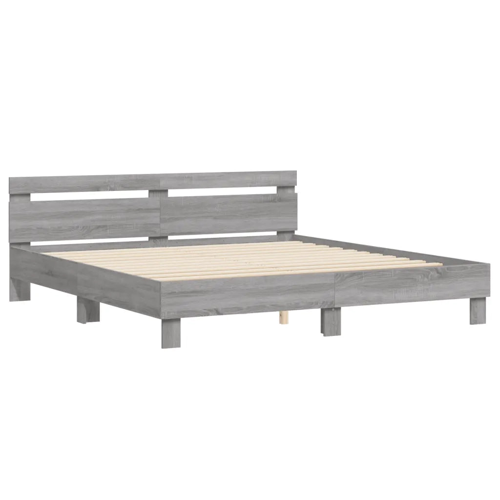 Giroletto Testiera Grigio Sonoma 200x200 cm Legno Multistrato 3207397