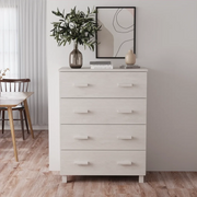 Credenza-Buffet-Armadio da cucina HAMAR Bianca 79x40x103,5 cm in Legno Massello di Pino