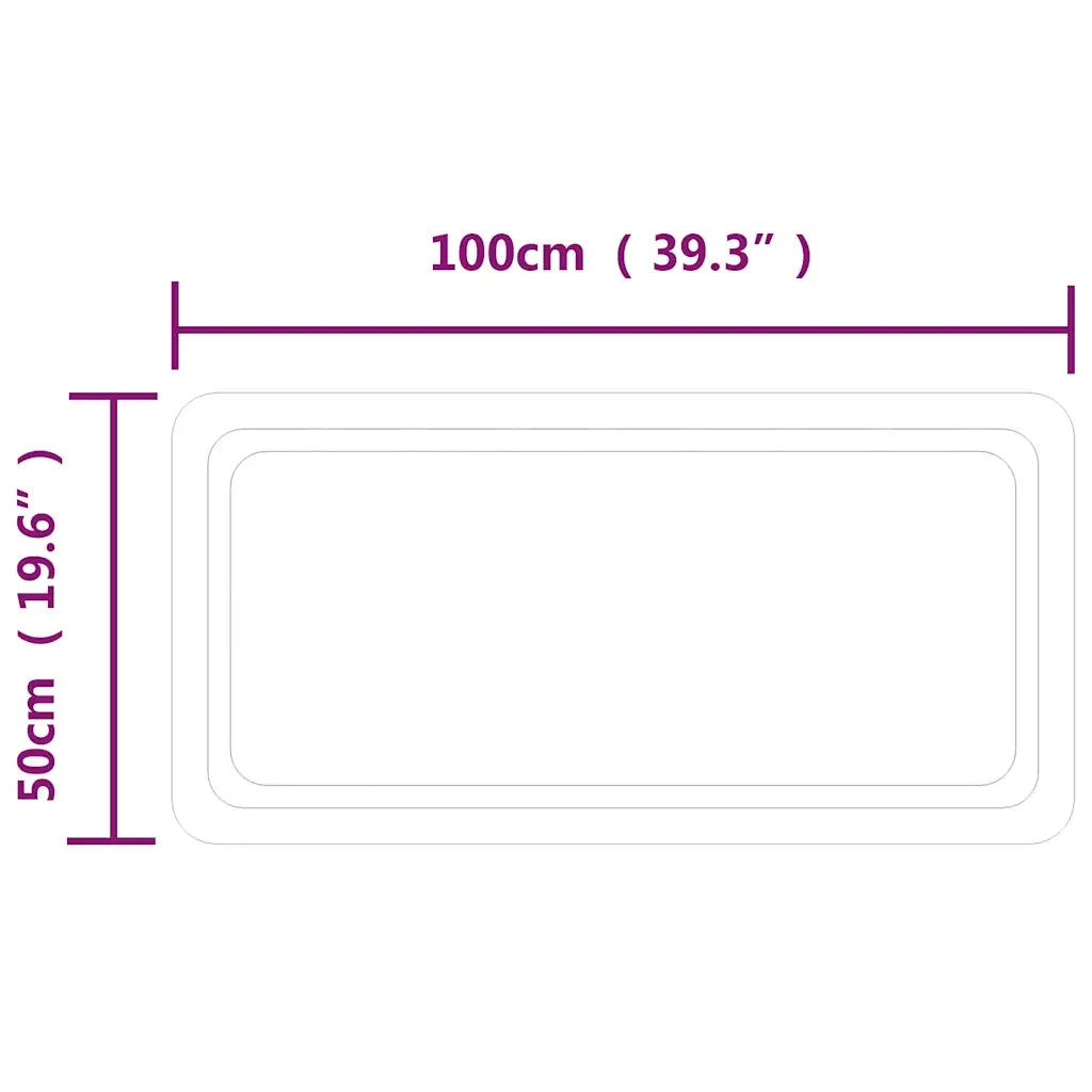 Specchio da Bagno con Luci LED 100x50 cm cod mxl 67826