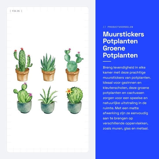 Decorazioni per muro di piante di cactus - Decorazioni per muro per bambini - Decorazioni per muro per famiglie - Facili da applicare