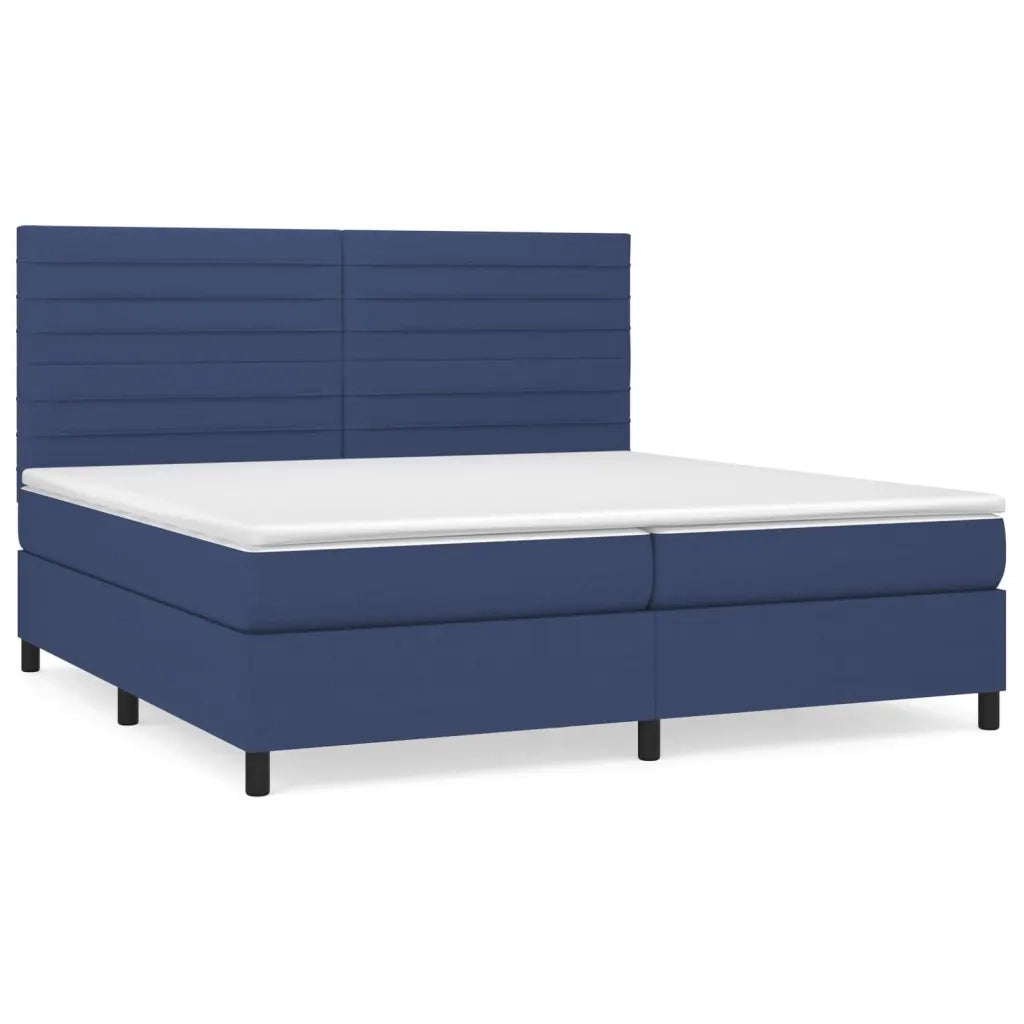 Giroletto a Molle con Materasso Blu 200x200 cm in Tessuto 3141887