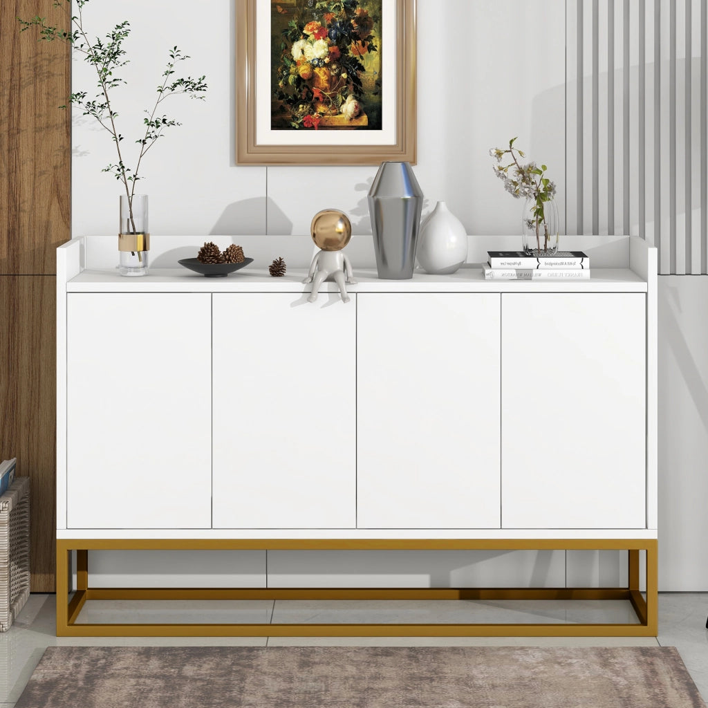 Credenza 4 Ante senza Maniglie ¨C MINIMAL ¨C Bianco, Stile Moderno