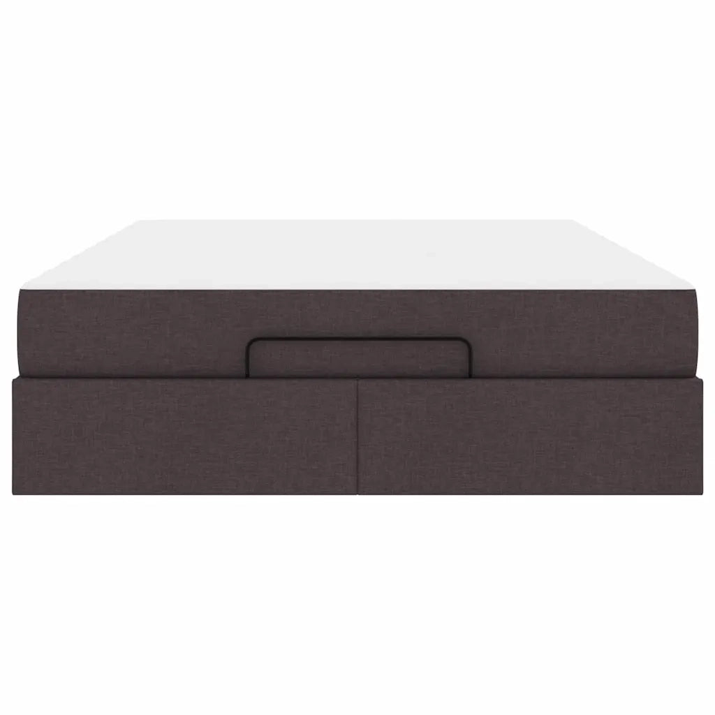 vidaXL Struttura del letto Marrone scuro 140 x 190 cm Tessuto