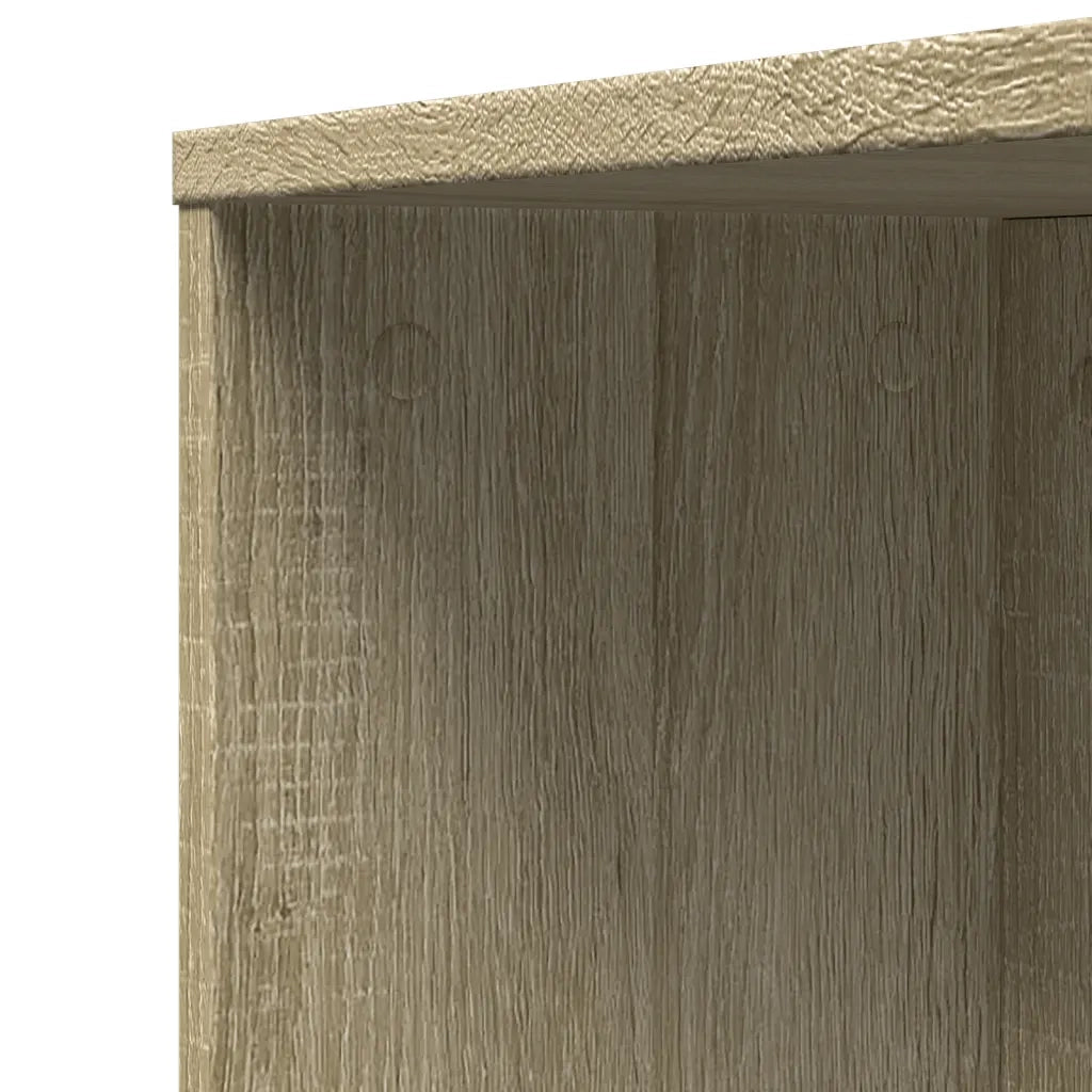 vidaXL Armadietto da Bagno Stretto con Ruote Rovere Sonoma Truciolato
