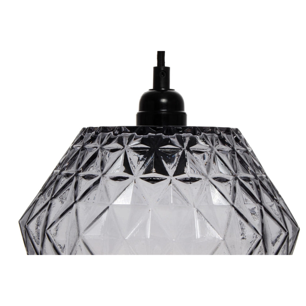 Lampada a sospensione Lumi in vetro grigio