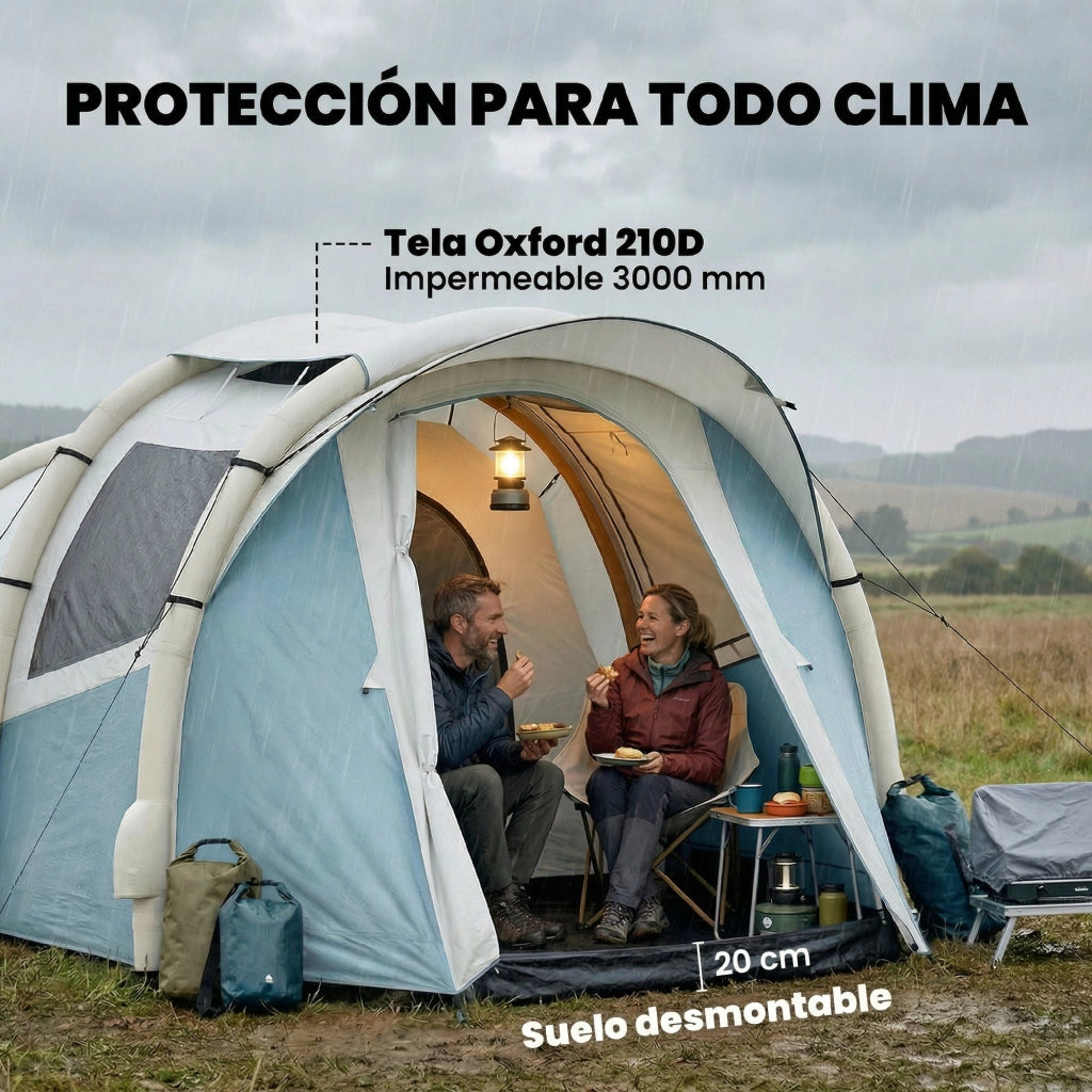 Tenda Inflabile 2-3 Persone ¨C zephmum ¨C Impermeabile 3000 mm Azzurro