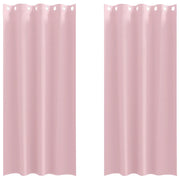 Tende Oscuranti | Tende Blackout con Anelli 2 pz Rosa baby 245 x 140 cm