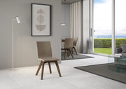Sedia 52x52x87 cm Trudy gambe noce in Similpelle Tortora