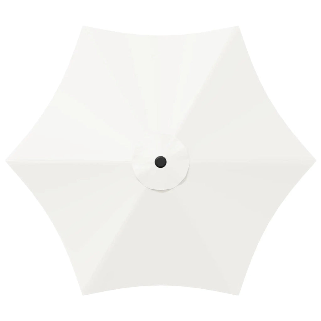 Ombrello da giardino 230 x 230 cm Poliestere Rettangolare Crema 42036213