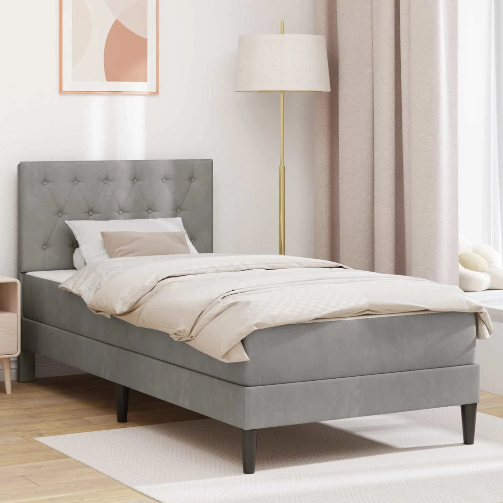 Struttura letto con materasso-Giroletto Grigio chiaro 100 x 200 cm 800010