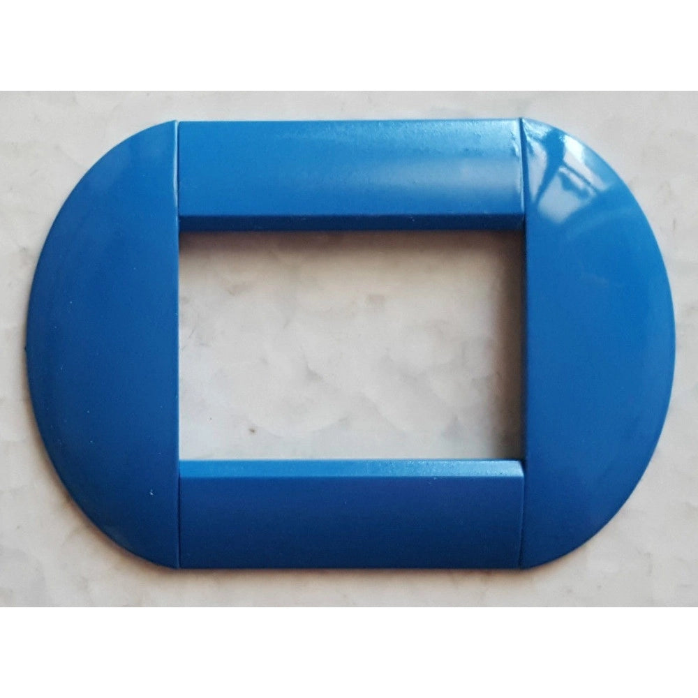 Trade Shop - Placca Placche Placchette Compatibili Living International Light Bombate Bticino - Blu Cielo -4 Fori     -