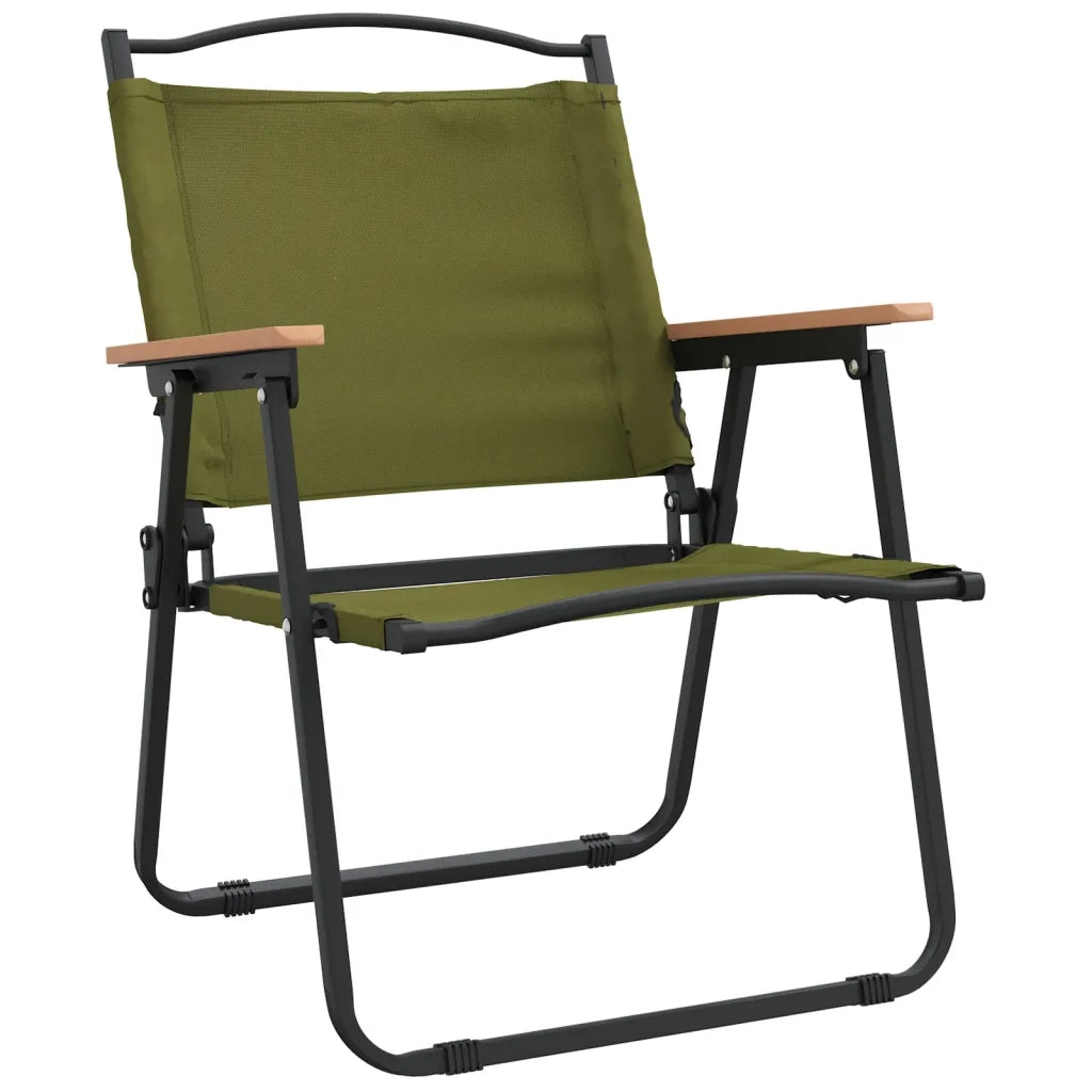 Sedie da Campeggio 2 pz | Sedie da Esterno Verdi 54x55x78 cm Tessuto Oxford