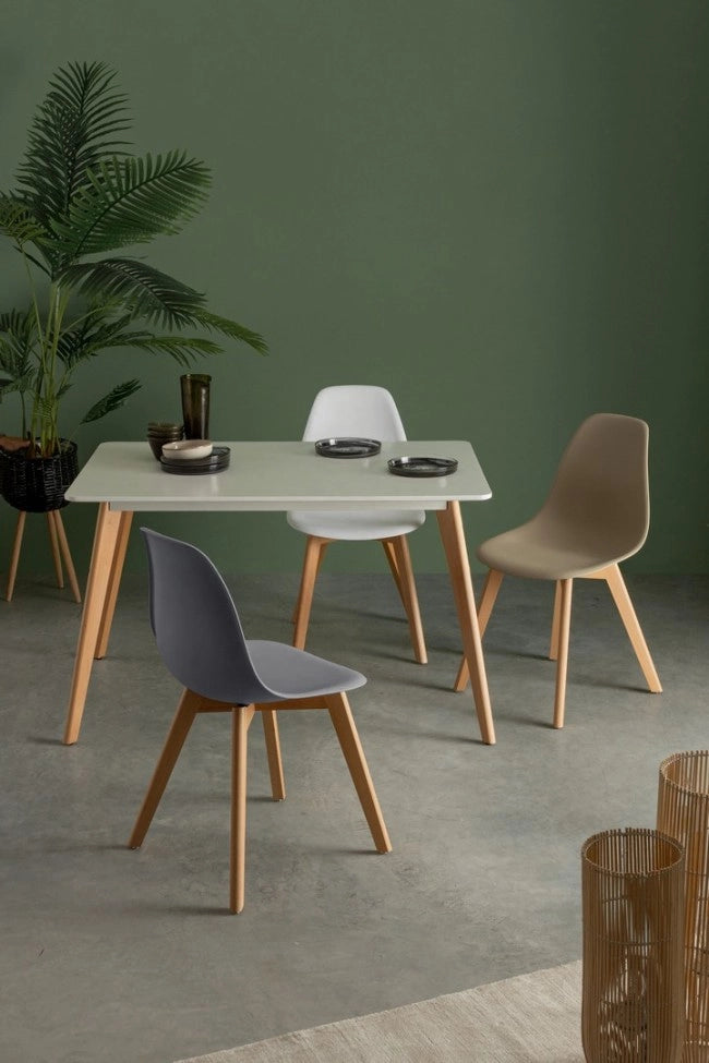 Tavolo Legno Bianco Scandinavo da Interno 120x80 - AURORA