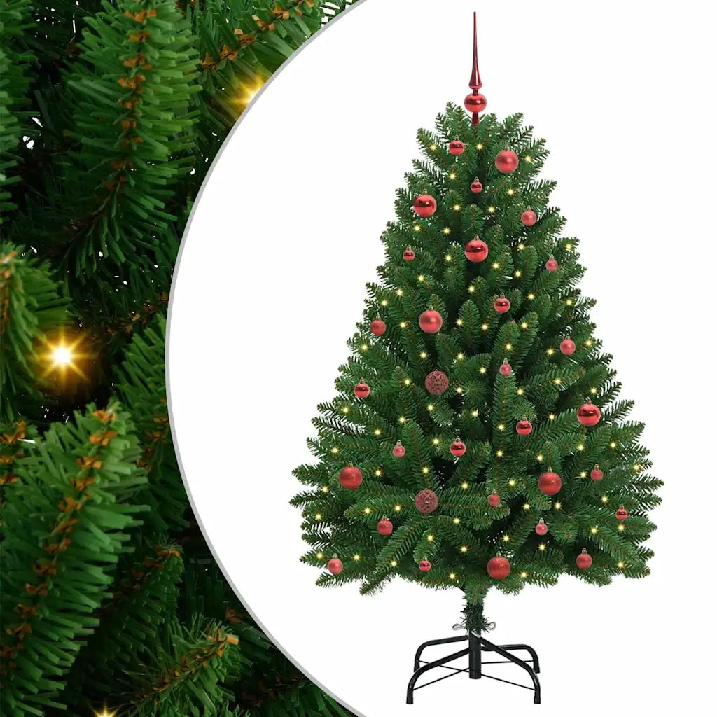 Albero di Natale Artificiale-Albero Natalizio Verde 150 cm PVC e Metallo 875204