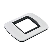Placca Plastica Ovale MBL 2M Bianco Compatibile Bticino Living