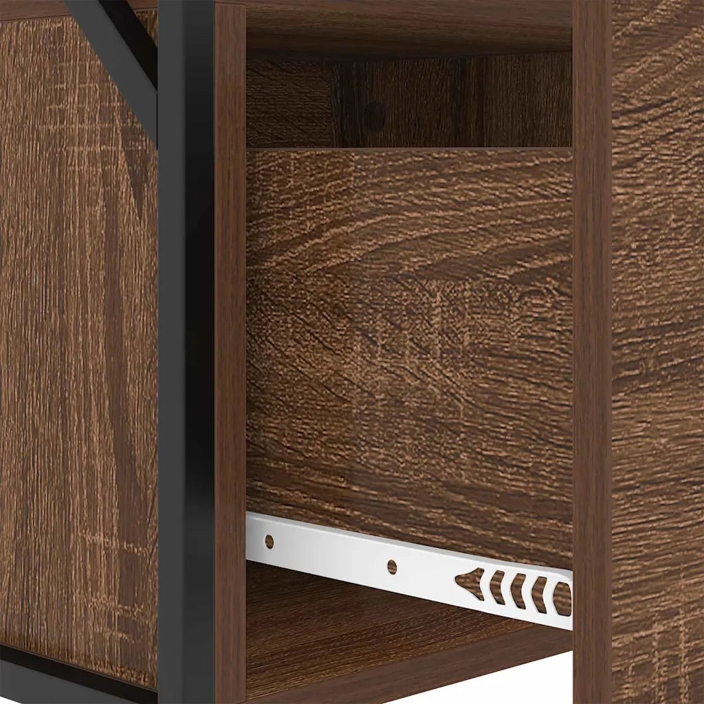 Comodino | Armadio da Notte | Mobiletto da notte con cassetto Rovere Marrone 40 x 31 x 60 cm