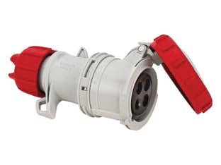 PRESA INDUSTRIALE VOLANTE ARGO ROSSA 3P+T 16A IP67- - cablaggio a vite 71144V - 1 pezzi FANTON