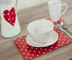 Pellicola adesiva vinile rossa pois 45cmx2mt