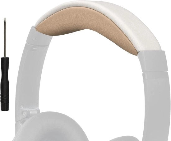Set di sostituzione per cinghia di spalla per cuffie - Bianco e Beige, Installazione DIY semplice