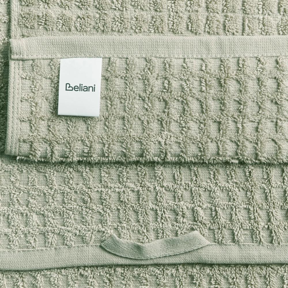Set di 11 asciugamani Verde Chiaro in cotone per ospiti Asciugamano da bagno e tappetino da bagno