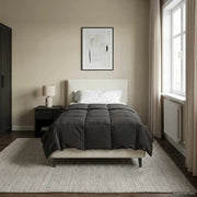 Duvet Estivo Trapuntato Antracite 140 x 220 cm Microfibra