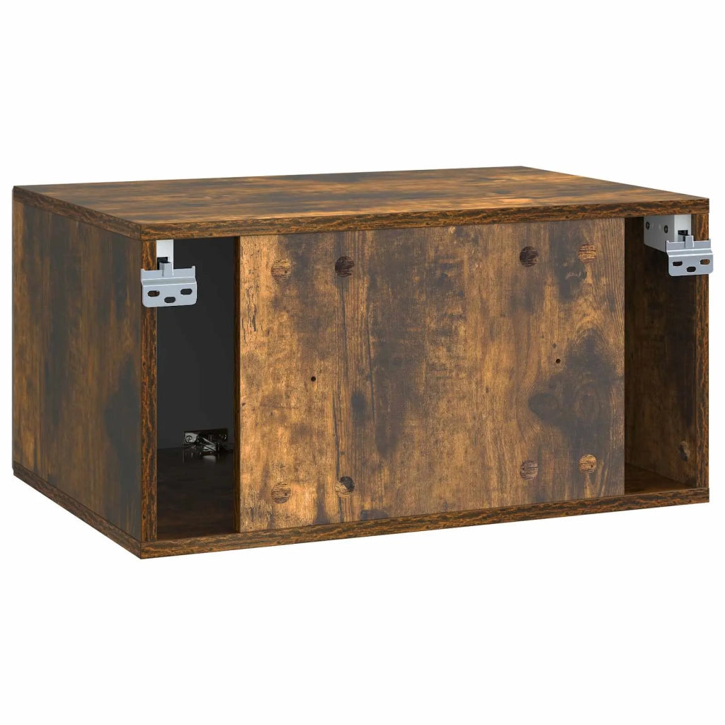 Mobile Porta TV da Muro-Credenza per TV sospesa Rovere Fumo 59,5 x 41 x 30 cm 110278