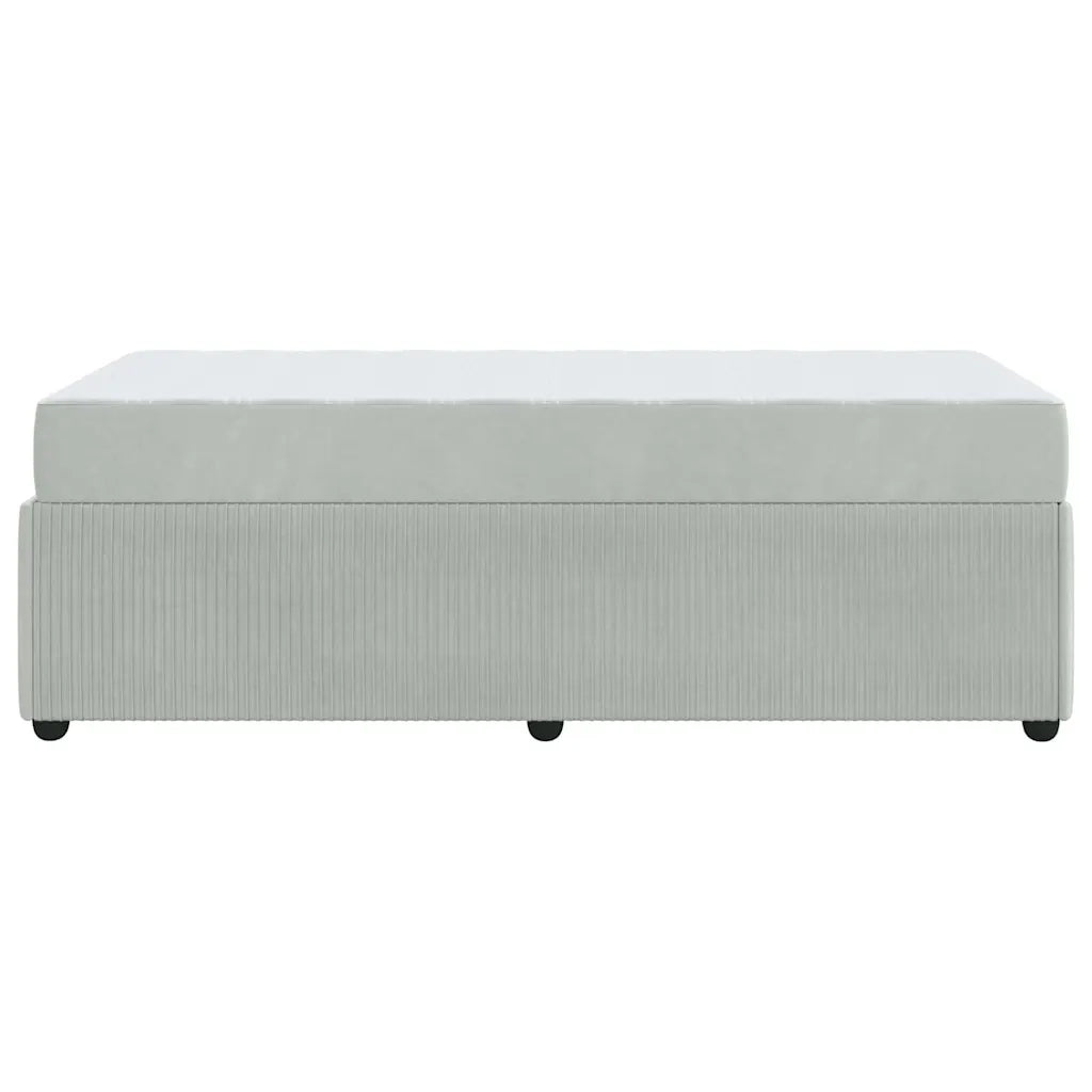 Struttura del letto Grigio chiaro 90 x 190 cm Tessuto 3398334