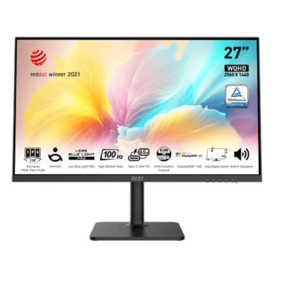 Msi modern md272qxp monitor pc 68,6 cm (27") 2560 x 1440 pixel wide quad hd lcd nero - 9S6-3PB19H-082