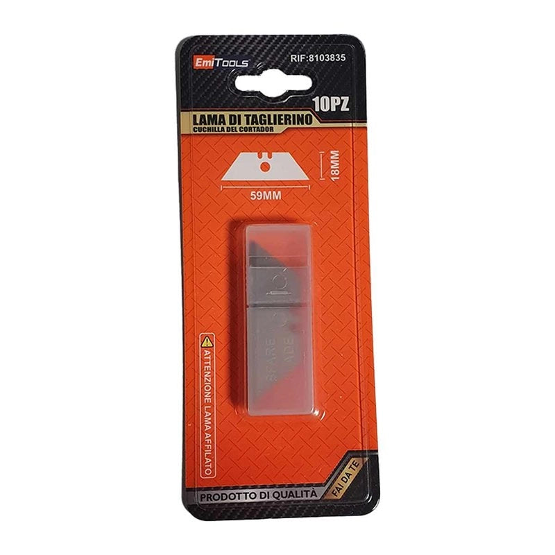 10 Pezzi Lame Di Ricambio Trapezoidale SK5 Forma T 18mm Per Taglierino Pieghevole