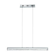 Lampadario A Sospensione Moderno Cardito 1 Alluminio Cromo Vetro 6 Luci Led 6W