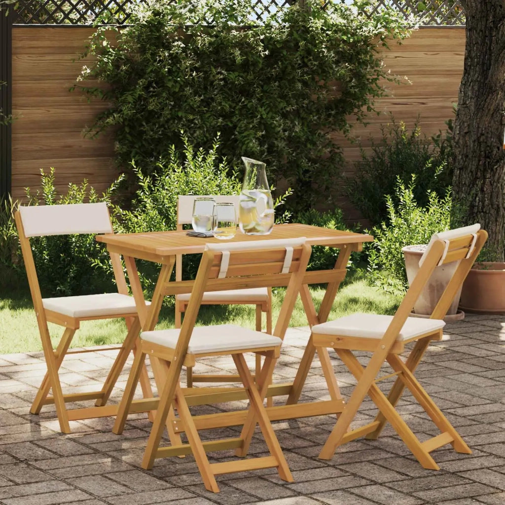Sedie Bistro da Giardino 4 pcs Bianco Crema 40 x 53 x 80 cm 42028097