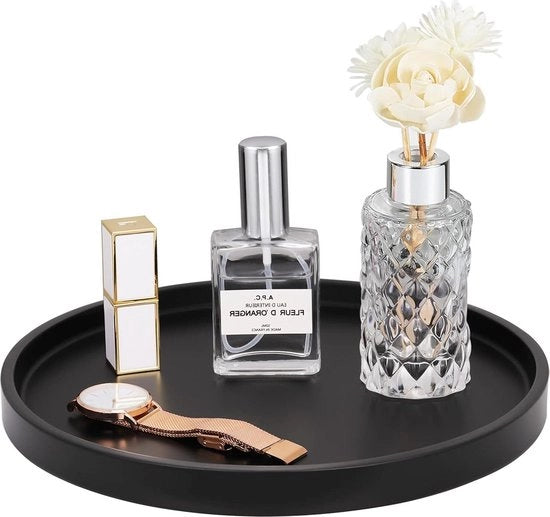 Scatola Decorativa per Organizzazione di Oggetti - Scatola Rotonda in Resina per il Water Tank del Bagno - Contenitore per Gioielli e Cosmetici per la Camera da Letto, il Contachenere e il Mobile