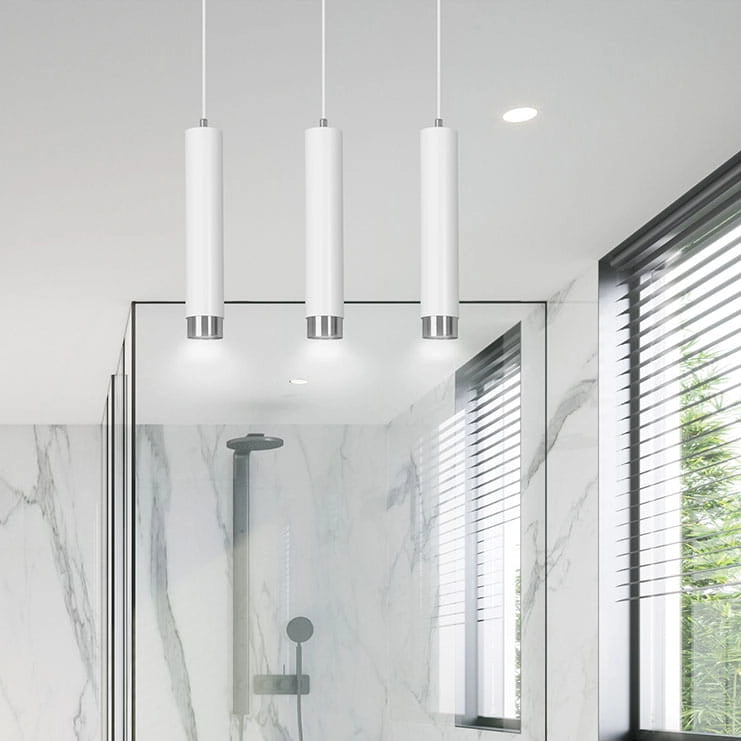 Lampadario sospeso Emibig KIBO 3xGU10 bianco cromo