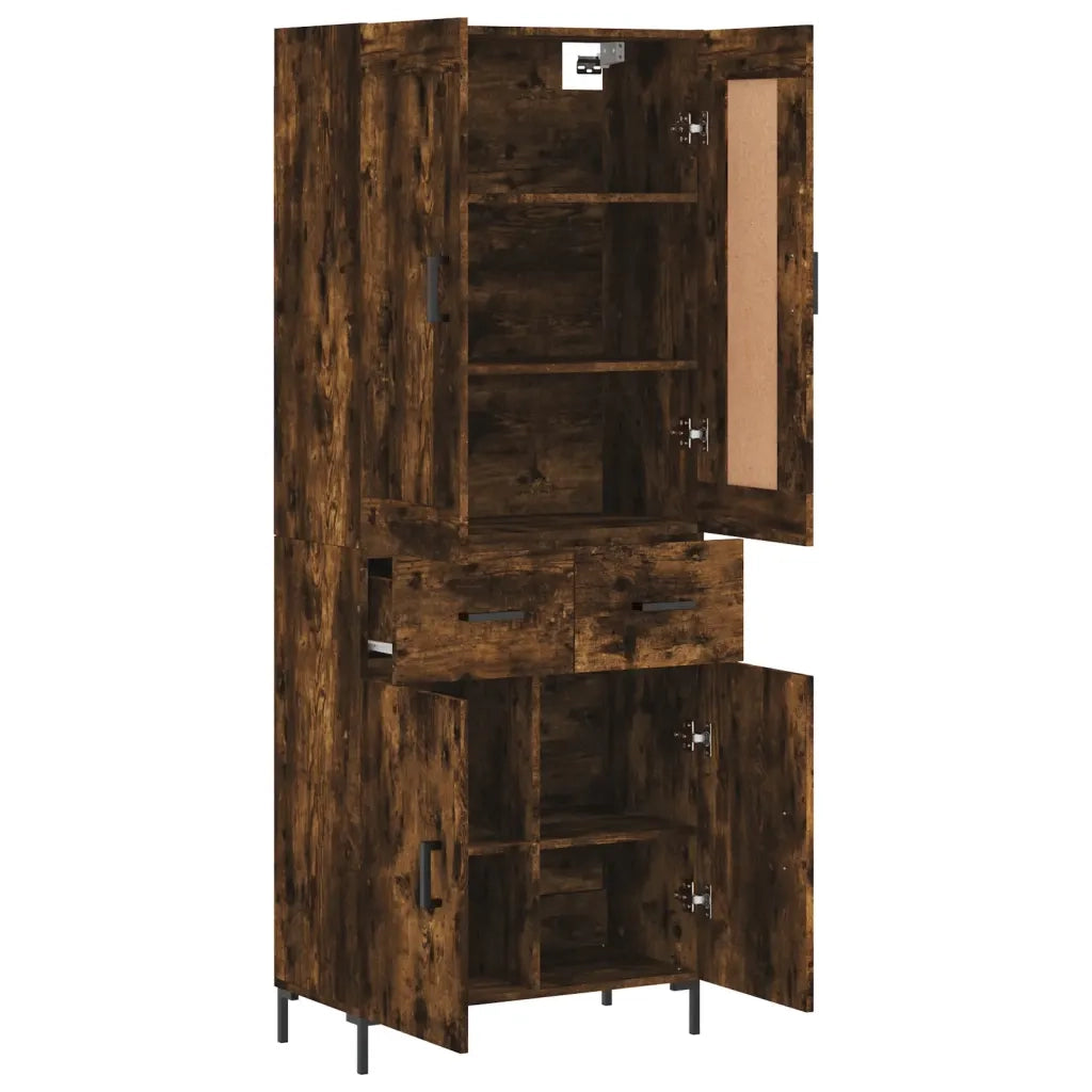 Credenza Rovere Fumo  69,5x34x180 cm in Legno Multistrato 3199878