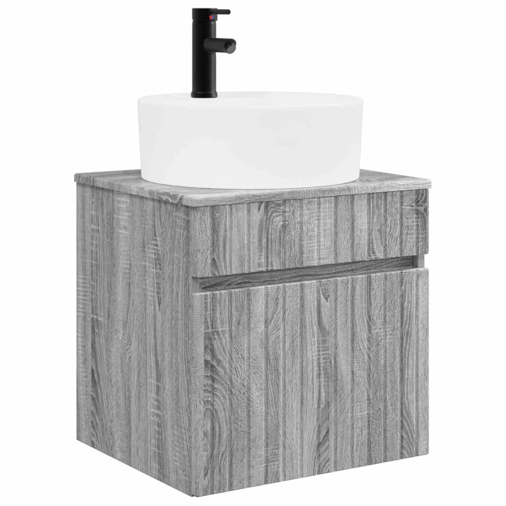 Mobile lavabo da parete Sonoma grigio 49 x 44,5 x 65 cm 890598