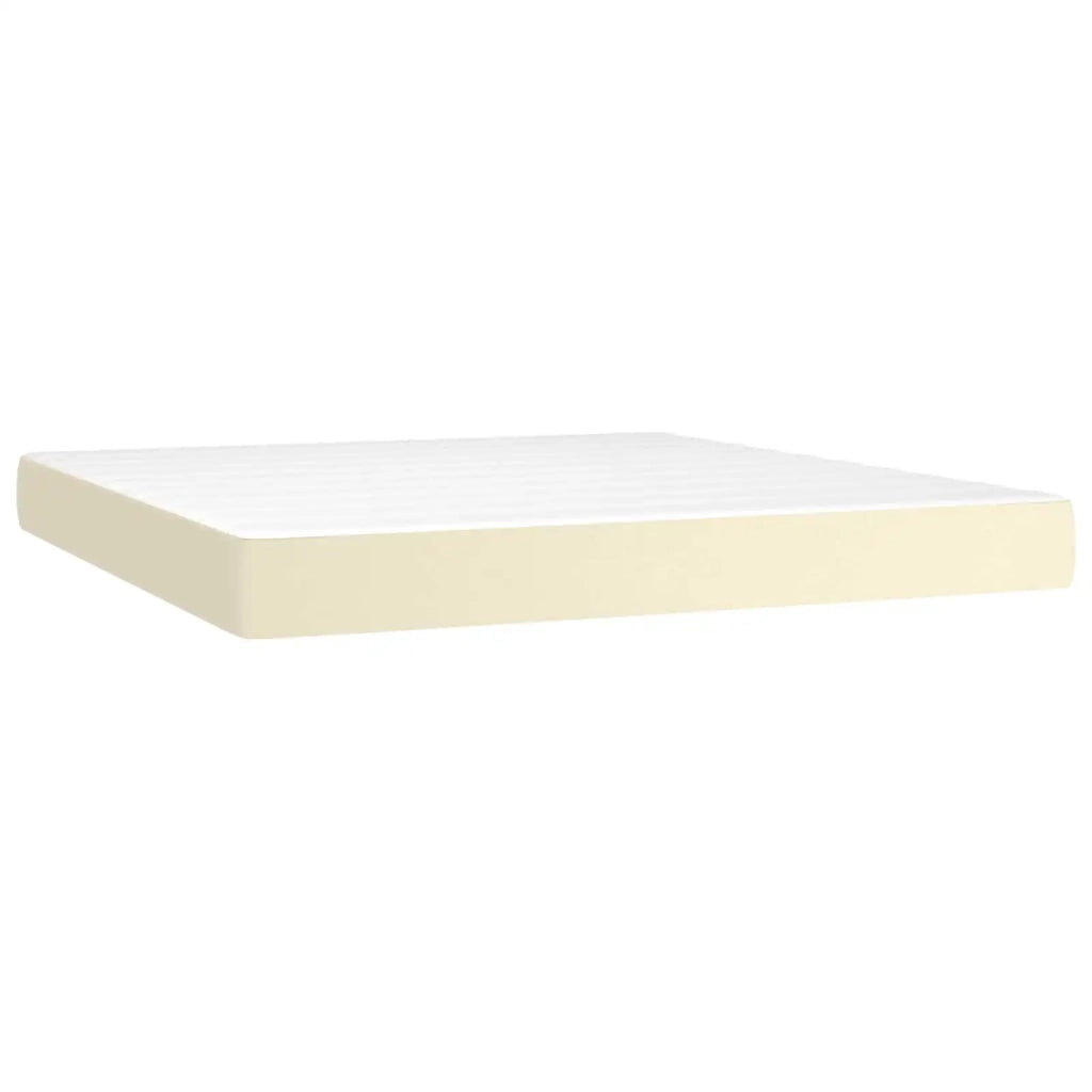 Materasso a Molle Insacchettate Rigidità Media Crema 180x200x20 cm in Similpelle 347844