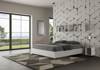 Letto Matrimoniale 160x190 cm con Rete Nuamo Frassino Bianco