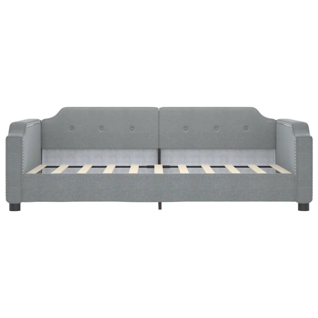 Divano Letto con Letto Estraibile Grigio Chiaro 100x190 Tessuto 3197715