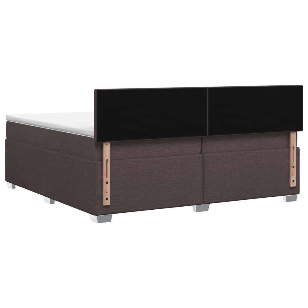 Letto box spring con materasso Marrone Scuro 200 x 200 cm 3450561
